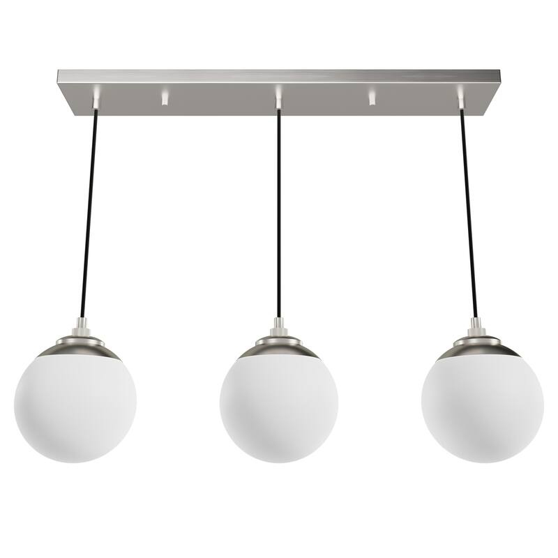 Hunter Hepburn 3 Light Cluster Ceiling Light - Kitchen, Island, Dining Room - Globe, Orb - Mid-Century Modern, Art Deco
