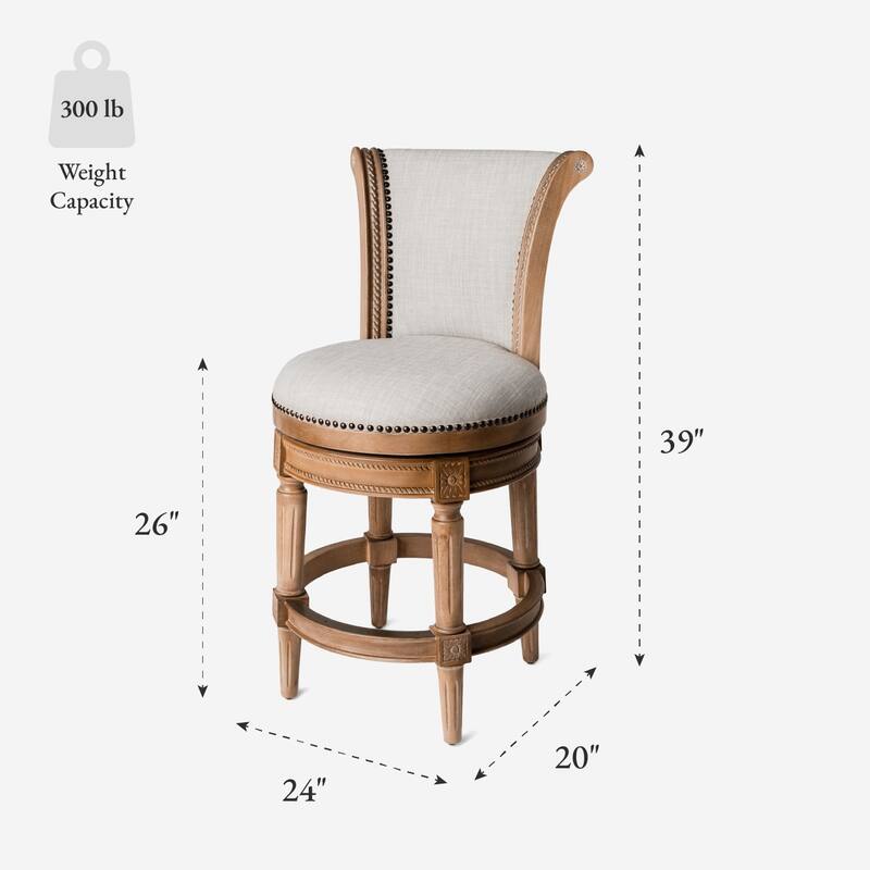 Maven Lane 26" Pullman Swivel Counter Height Kitchen Stool