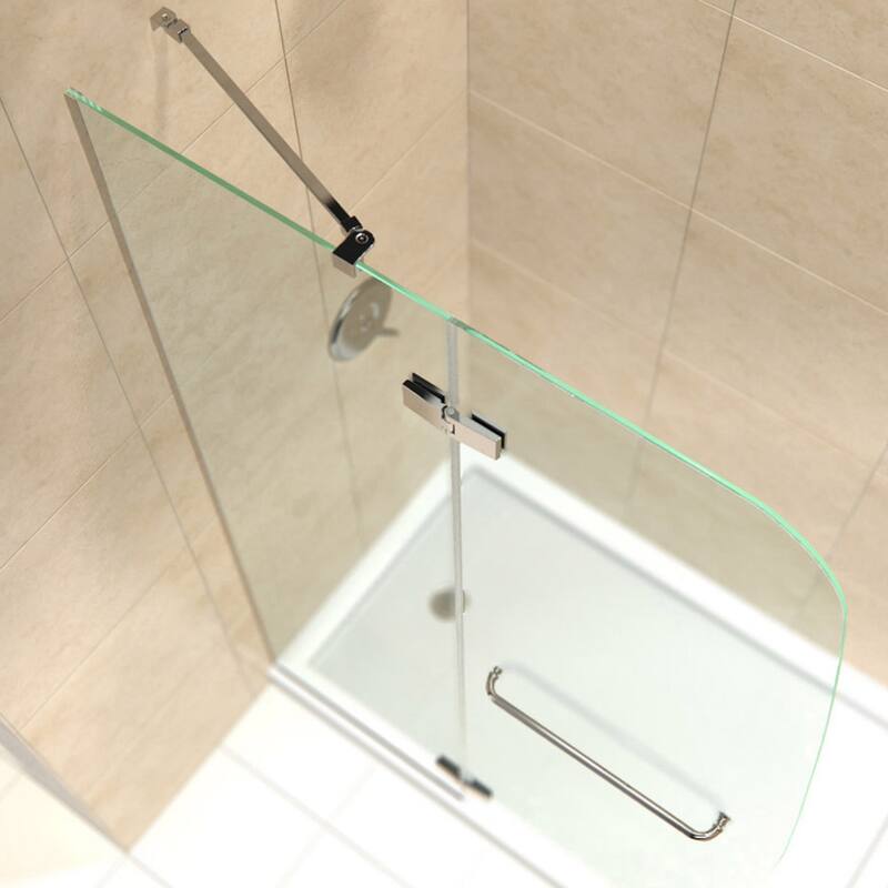 DreamLine Aqua Ultra 45 in. W x 72 in. H Frameless Hinged Shower Door - 45" W - 45" W