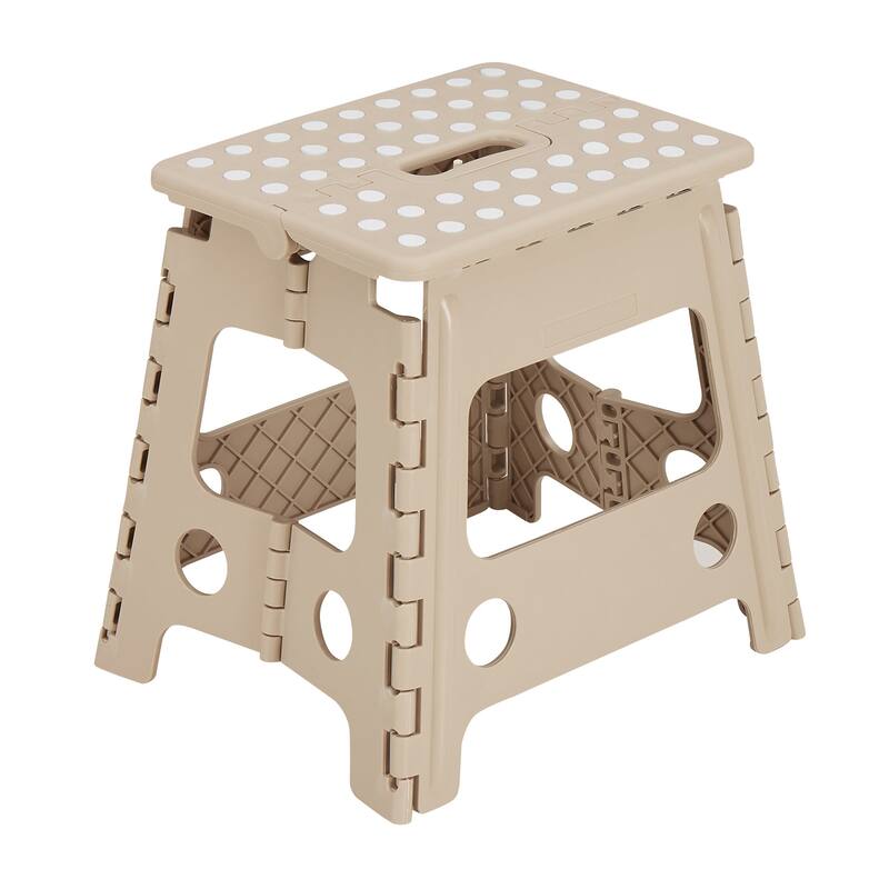 Javlergo 11/13 inch Folding Step Stool, Heavy Duty Plastic Foldable Step Stool for Kids and Adults