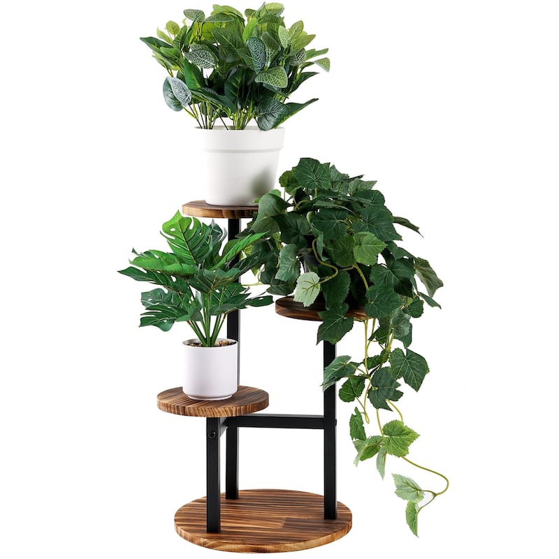3 Tier Plant Stand Indoor,Plant Stand Indoor For Multiple Plants,Corner Flower Shelf Plant Holder Display Rack Shelving - Brown