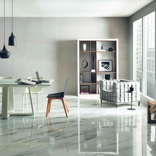 Las Vegas 12x24 Carrara Glossy Porcelain Tile - Floor &amp; Wall - Large ...