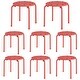 preview thumbnail 37 of 43, Stacking Stools Portable with Metal Frame Stack Nesting Stools ColorfulStackable Bar Stools Chairs (Set of 6 or 8) Set of 8 - Red