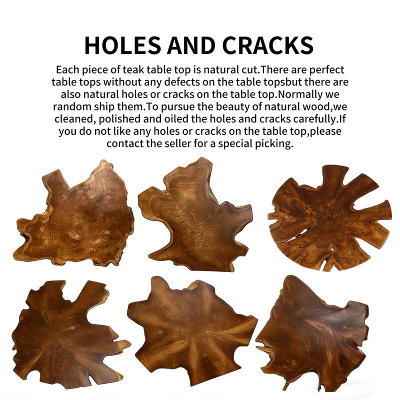 Handcrafted Live Edge Teak Wood Irregular End Table With Iron Legs