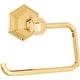 preview thumbnail 2 of 0, Alno Nicole 5-1/2 Inch Wide Single C-Post Slide On Toilet Paper Holder Unlacquered Brass