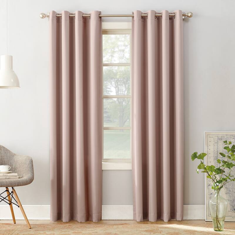 Porch & Den Nantahala Room Darkening Grommet Curtain Panel, Single Panel - 54 x 54 - Blush