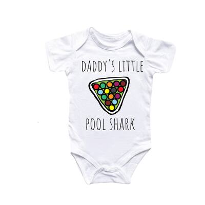 Pool Table Shark - Baby Boy Girl Clothes Infant Bodysuit Funny Cute Newborn