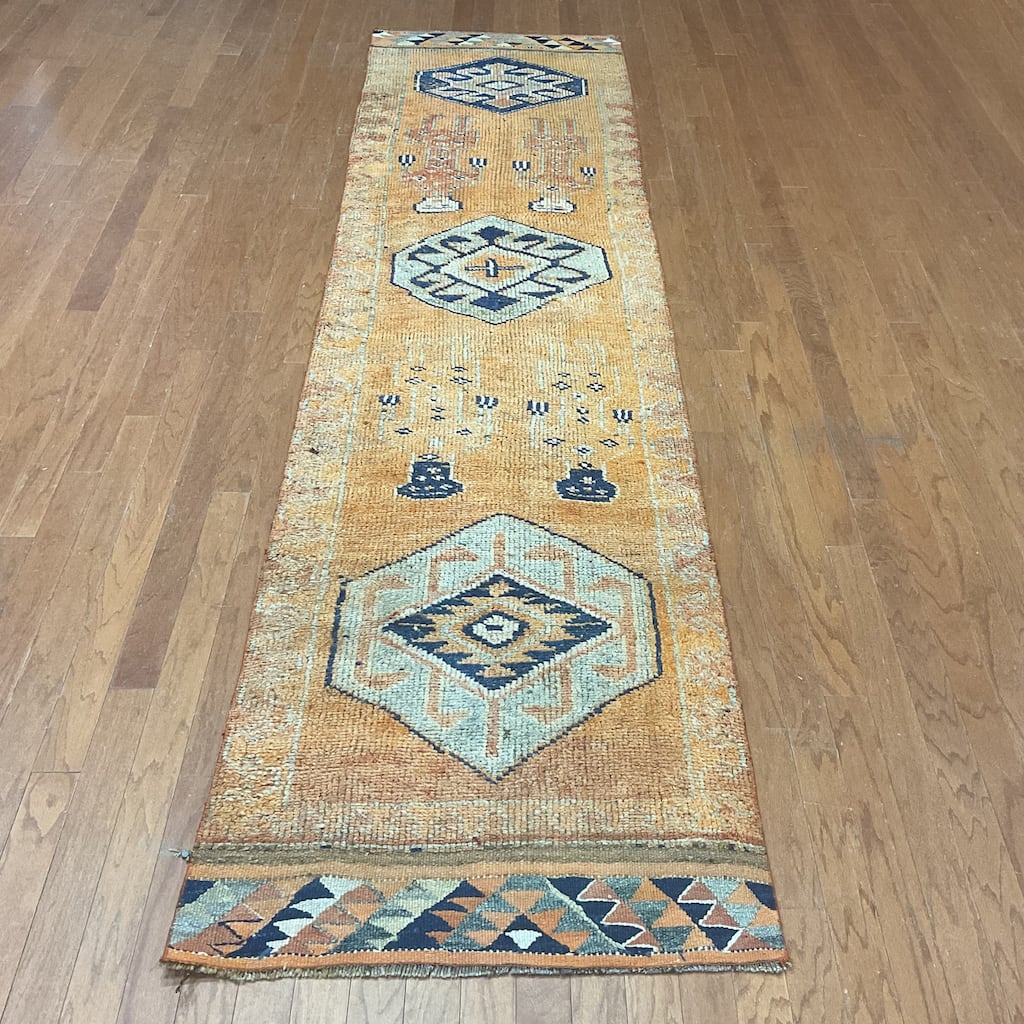 HERAT ORIENTAL Handmade Turkish Oushak Wool Runner - 2'10" x 11'5"