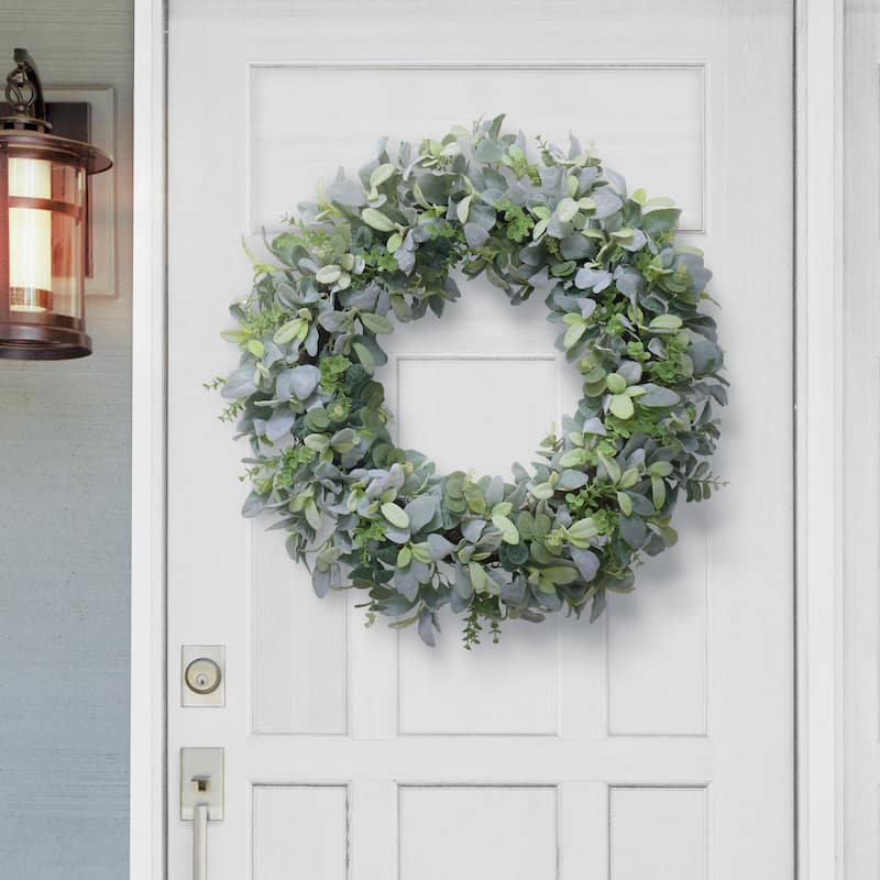 Puleo International 30" Artificial Floral Spring Door Wreath