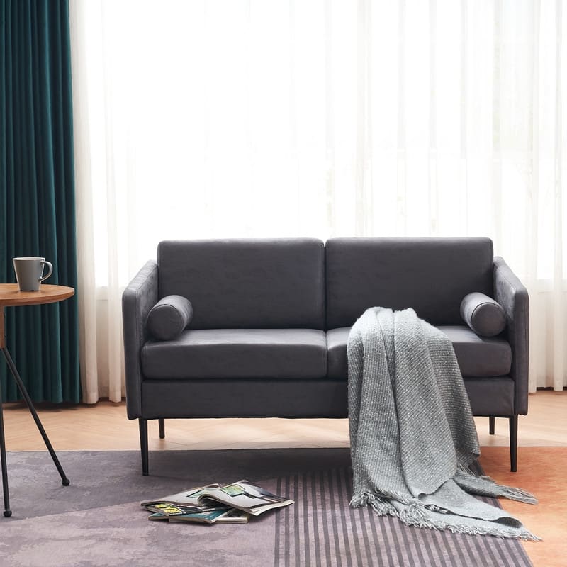 Foil Fabric Surrounding Chair Indoor Loveseat Sofa with Pillow