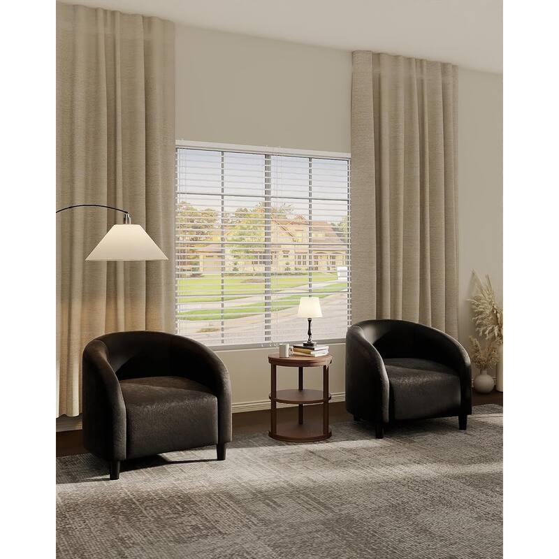 Upholstered Velvet Accent Cozy Armrest Sofa Chair for Living Room Bedroom