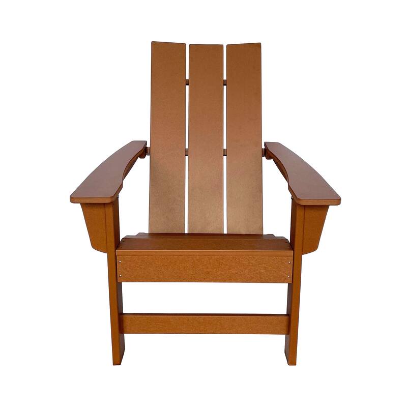 Hampton All Weather Poly Lumber Outdoor Modern Adirondack Chair and Table Set