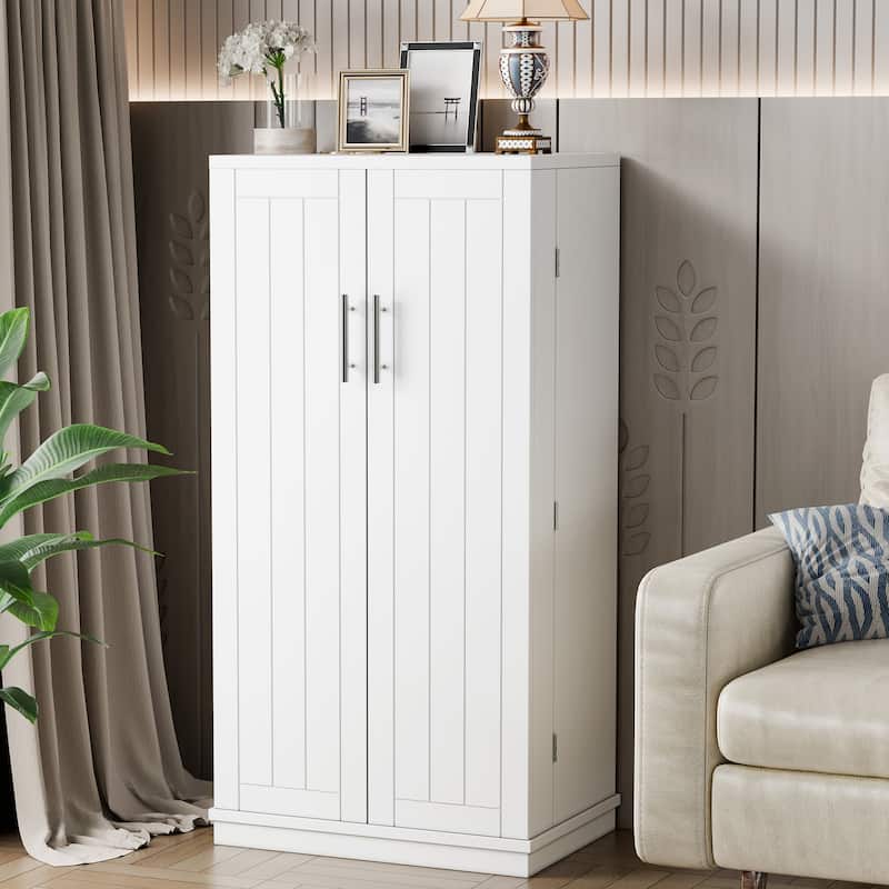 Futzca 47'' Wooden Multi-Room Storage Pantry Cabinet - N/A - White