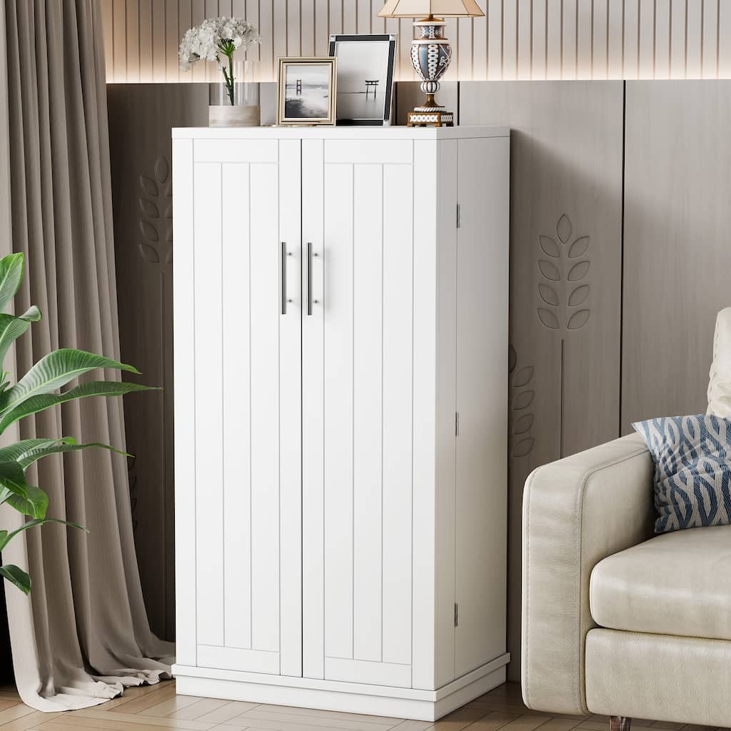 Futzca 47'' Wooden Multi-Room Storage Pantry Cabinet - N/A