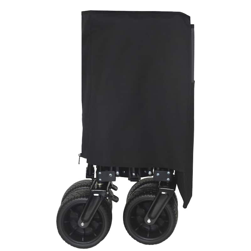 Heavy-Duty Foldable Utility Wagon - 480lbs Capacity, Patented Ultra-Stable Frame, 1:6 Space-Saving Fold & 7"All-Terrain Wheels