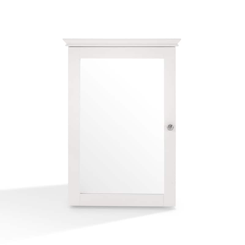 Crosley Lydia Mirrored Wall Cabinet in White