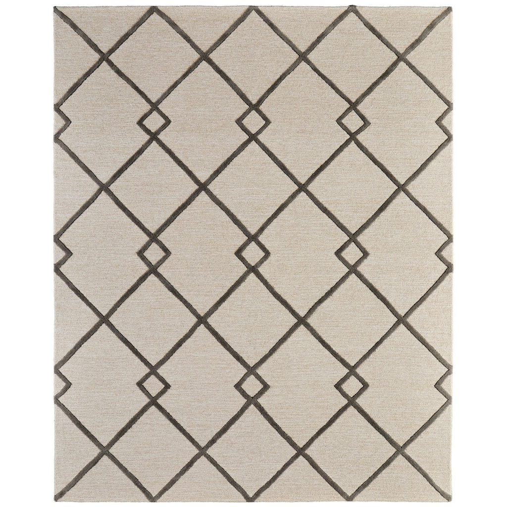 Grand Bazaar Wallace Hand Tufted Trellis & Lattice Transitional Area Rug