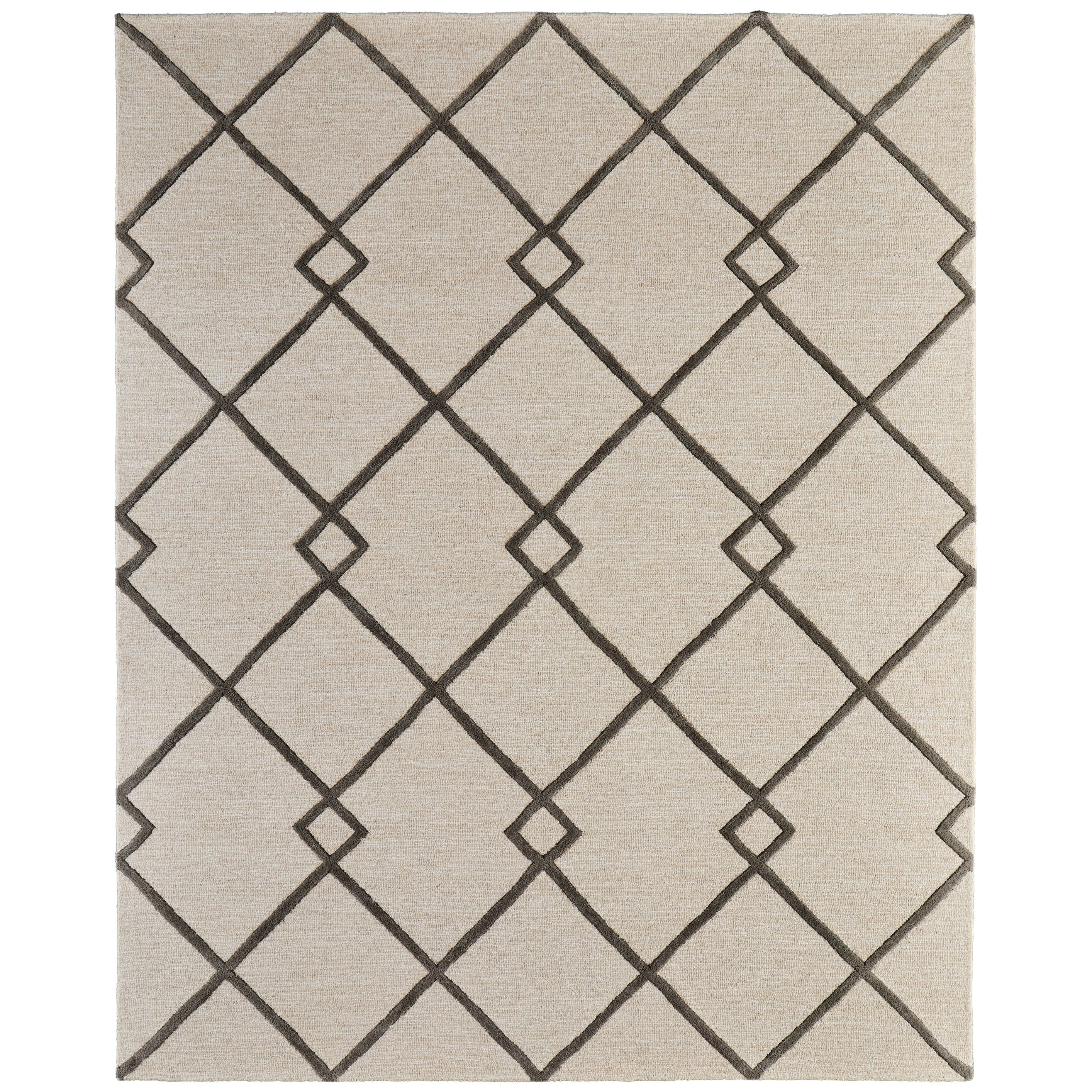 Grand Bazaar Wallace Hand Tufted Trellis & Lattice Transitional Area Rug