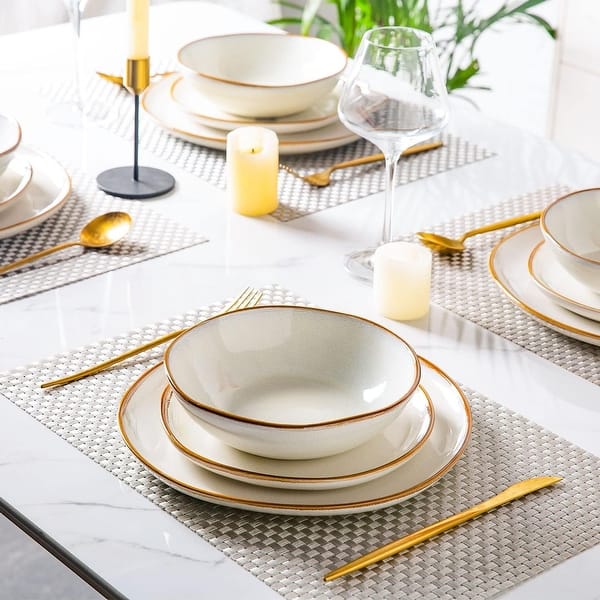 Ceramic Dinnerware Sets,Reactive Glaze Plates and Bowls Sets - Bed Bath & Beyond
