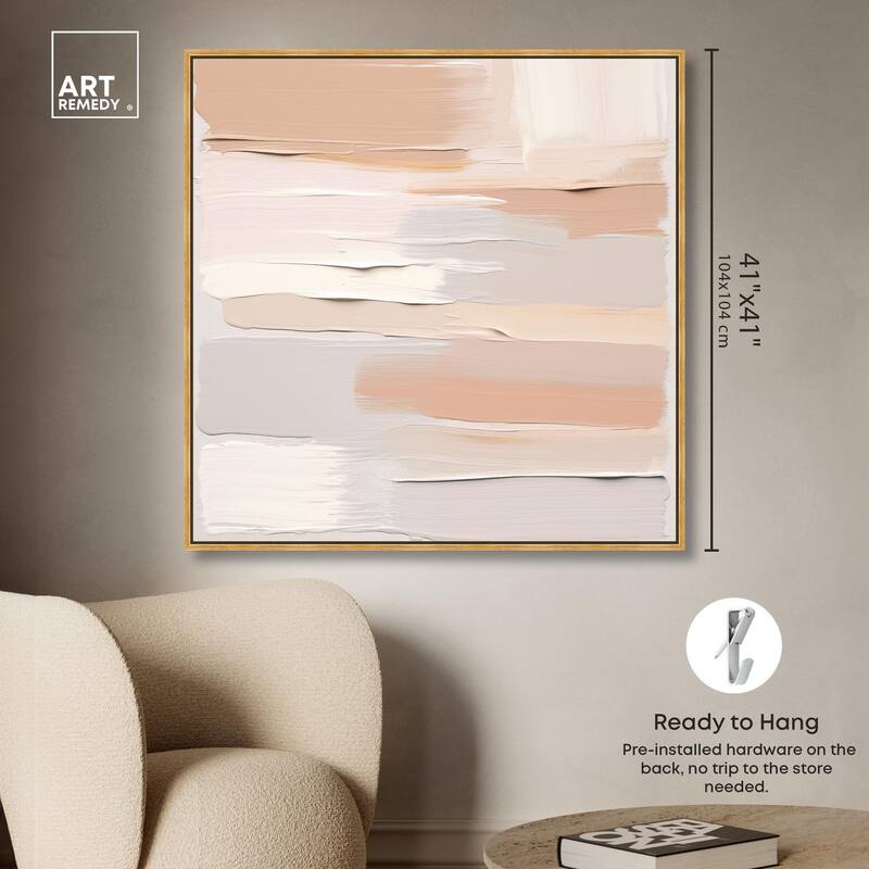 Roseate Cream Tones I Canvas by Art Remedy