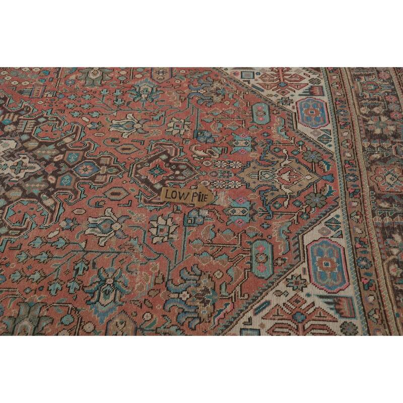Pink Tabriz Persian Area Rug Hand-Knotted Wool Carpet - 6'8" x 9'9"
