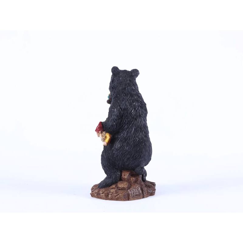 Gnomes in Trouble with Bear Garden Statue - 10.5"