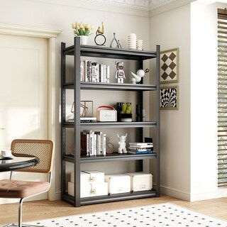 Storage Shelves 5 Tier Heavy Duty Metal Unit Adjustable Shelving and ...