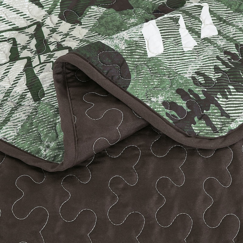 3 Pcs Rustic Polyester Quilt Bedspread Set