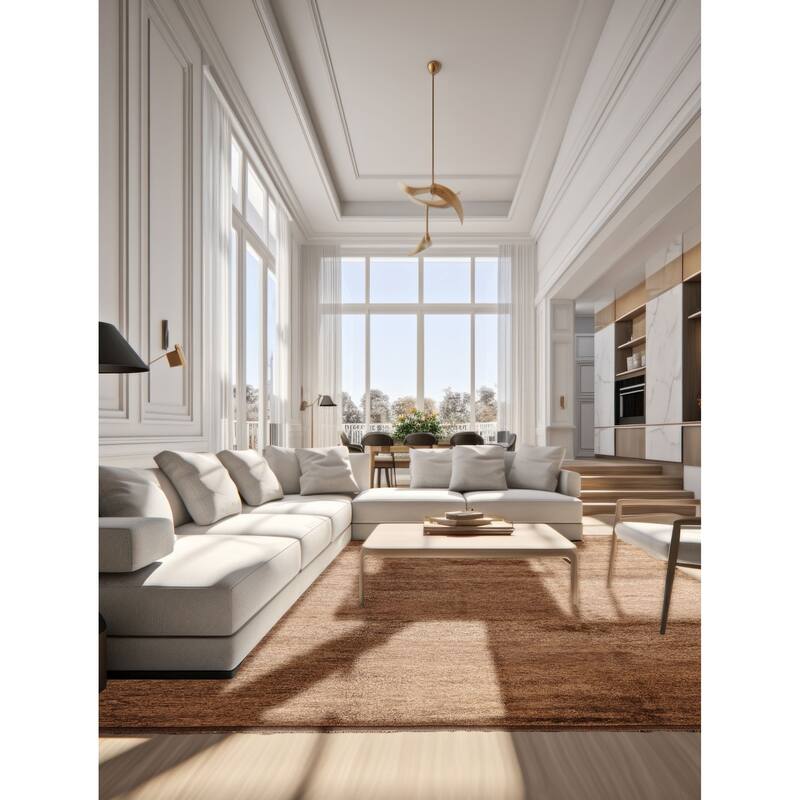 ECARPETGALLERY Hand-knotted Pak Finest Gabbeh Taupe Wool Rug - 9'4 x 12'5