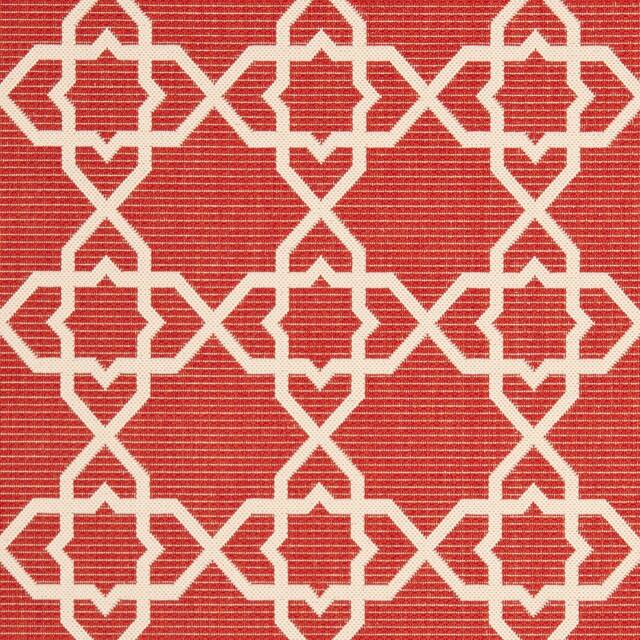 SAFAVIEH Courtyard Lawanda Trellis Indoor/ Outdoor Waterproof Patio Backyard Rug