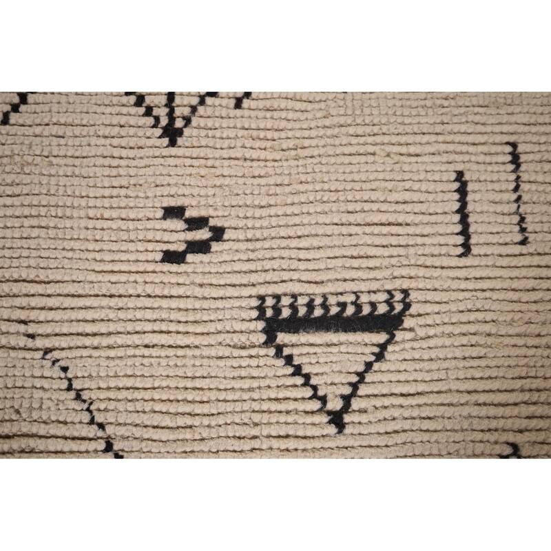 Abstract Moroccan Oriental Area Rug Handmade Wool Carpet - 4'11"x 8'7"