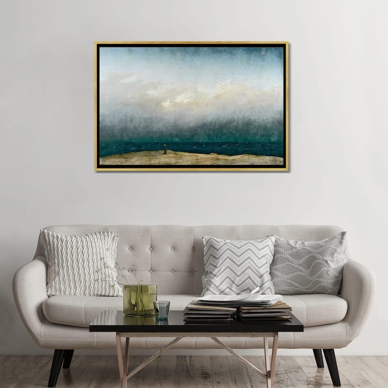 iCanvas "Monk by sea, 1809 " by Caspar David Friedrich Framed Canvas Print
