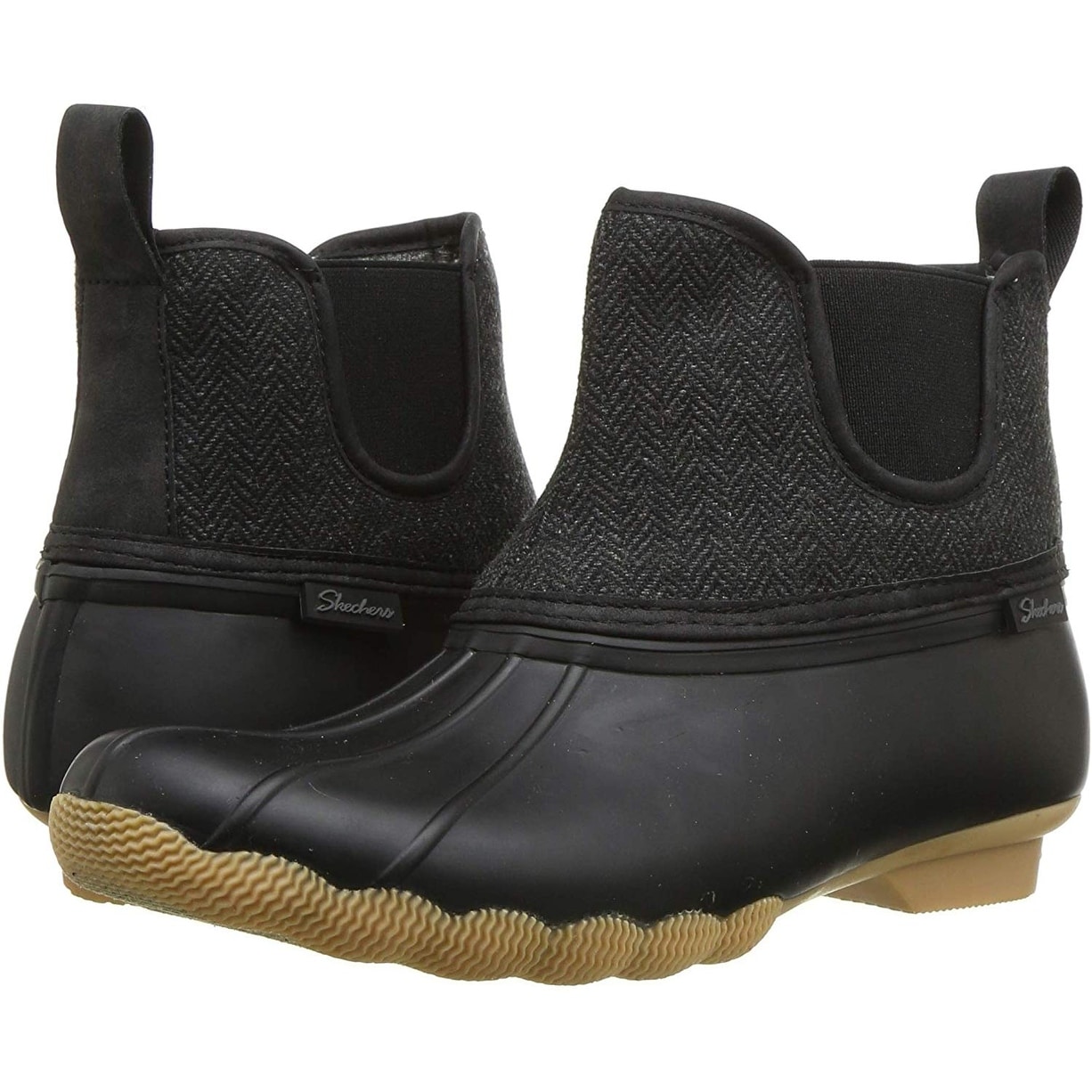 herringbone duck boots