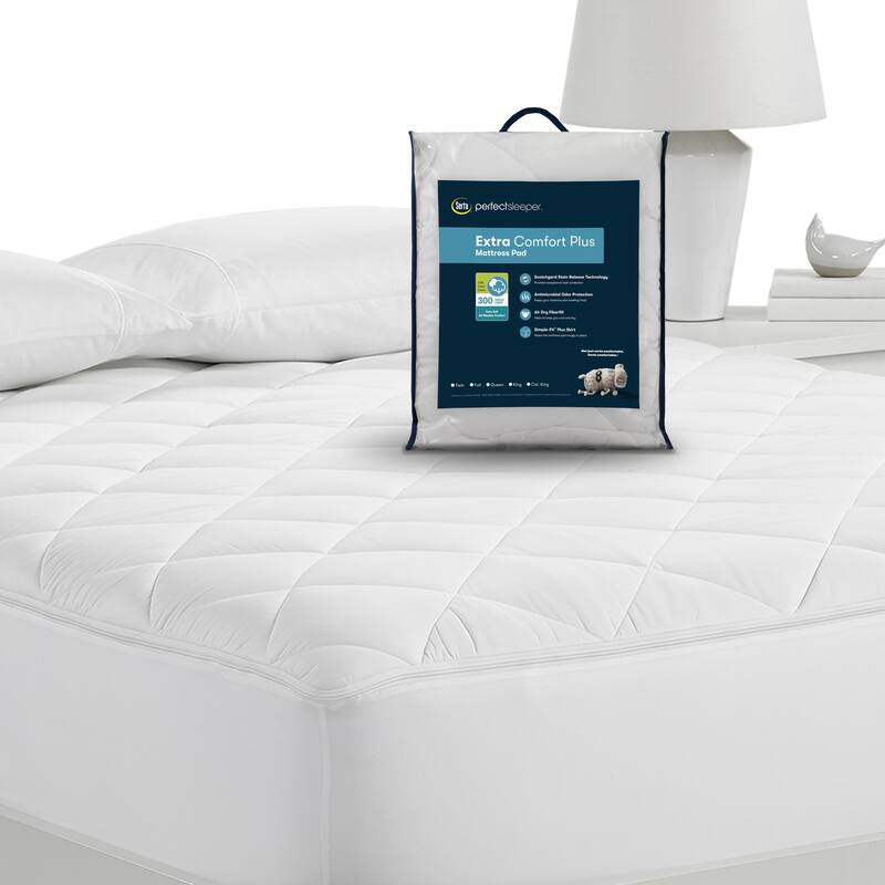 Serta Extra Comfort Mattress Pad - White