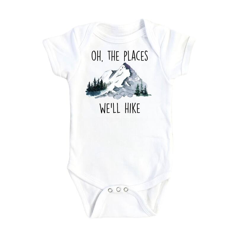 Mountain Hike - Baby Boy Girl Clothes Infant Bodysuit Funny Cute Newborn - White - Newborn