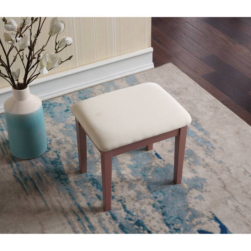 Makeup Vanity Table and Stool Set