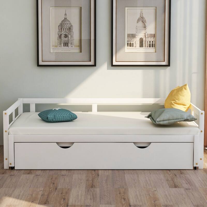 Extending Daybed with Trundle, Wooden Daybed with Trundle