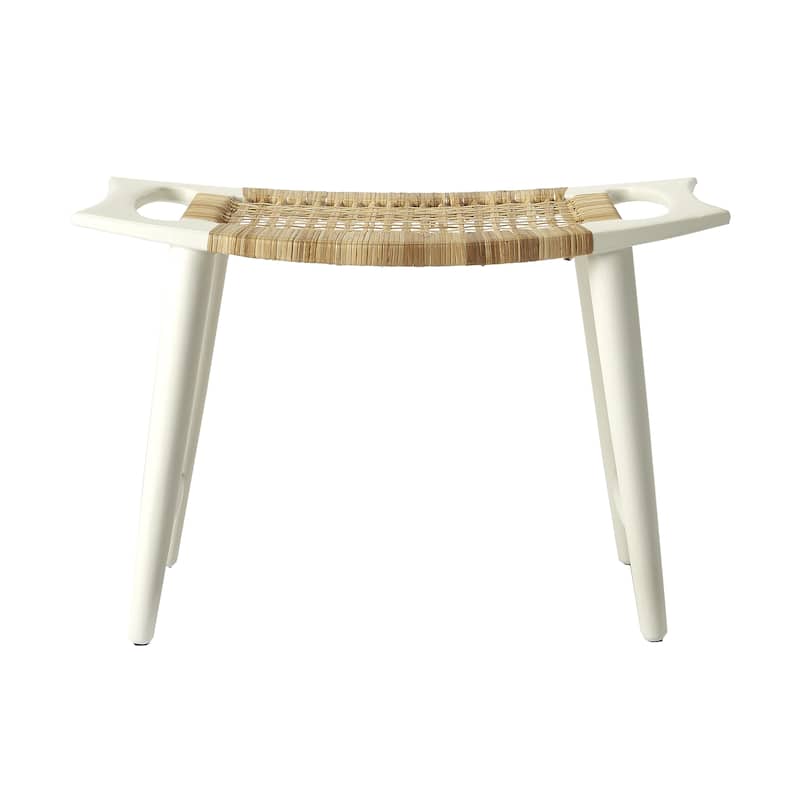 Butler Tristan Modern Wide Mango/Rattan Stool