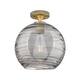 Option Brushed Brass / Light Smoke Deco Swirl