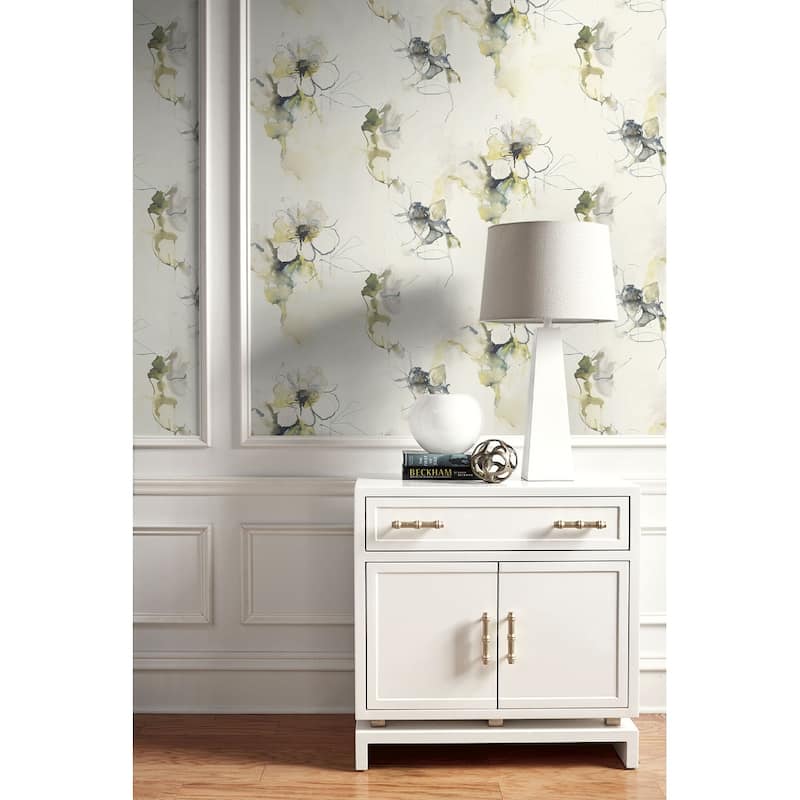 Seabrook Designs Anemone Watercolor Floral Unpasted Wallpaper