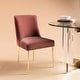preview thumbnail 64 of 124, SAFAVIEH Couture Nolita Velvet Accent Chair - Mustard / Brass - 28"x23"x35.3" - 28" W x 23" D x 35" H