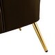 preview thumbnail 124 of 141, Eusebio Tufted Velvet Accent Chair with Wingback, Arms, and Metal Gold Legs for Living Room or Bedroom by HULALA HOME