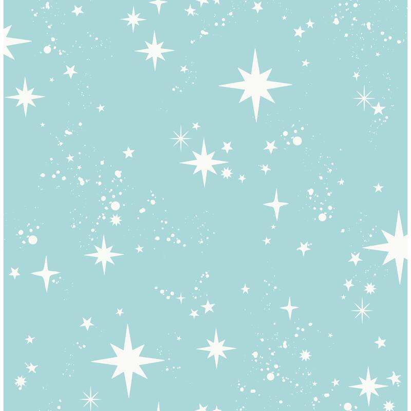 Advantage Twinkle Light Blue Starry Skies Wallpaper