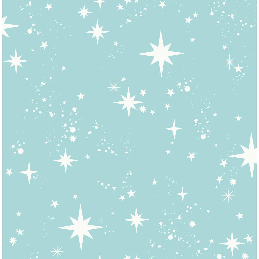 Advantage Twinkle Light Blue Starry Skies Wallpaper