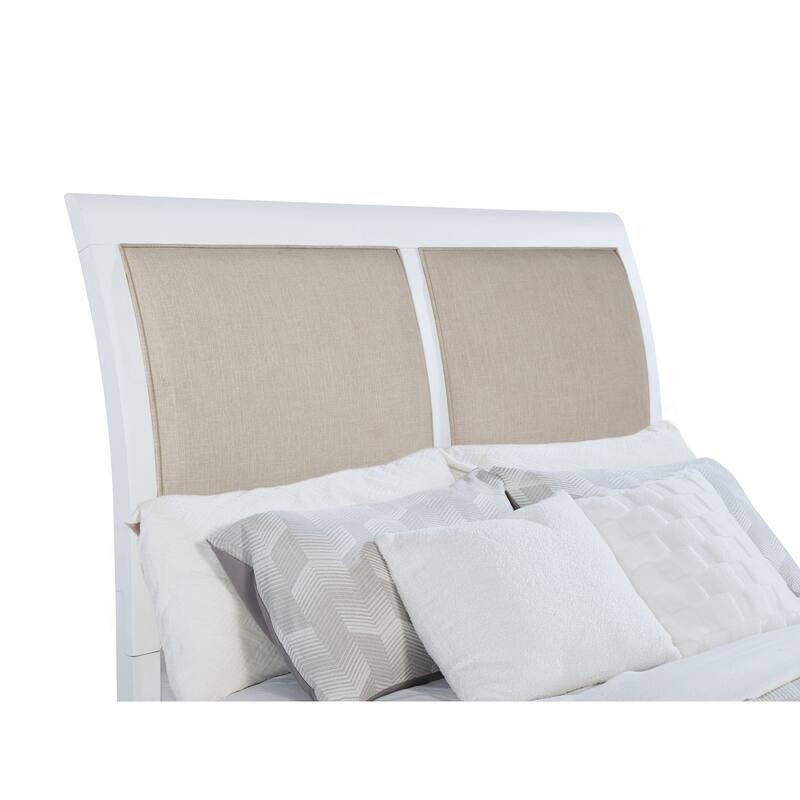 Bexhill Upholstered Panel Bed White