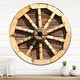 preview thumbnail 7 of 7, Designart 'Antique Wagon Wheel' Oversized Farmhouse Wall CLock
