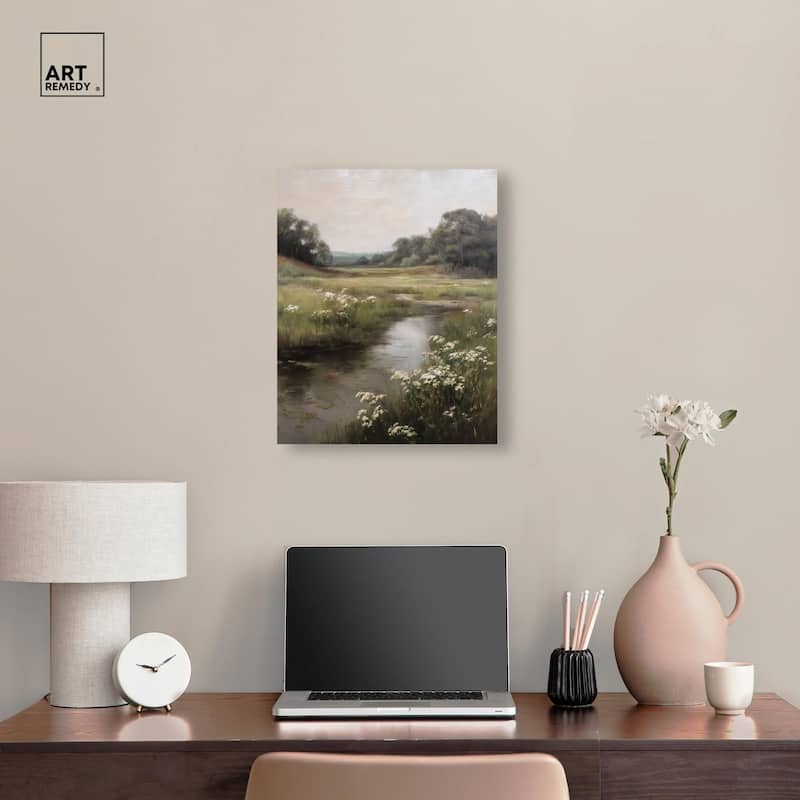 Quiet Waters Canvas by Art Remedy, Gallery Wrapped