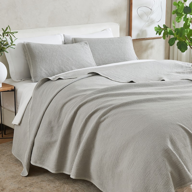 Linery & Co. Soft Stonewashed Stitched Lightweight Quilt Set