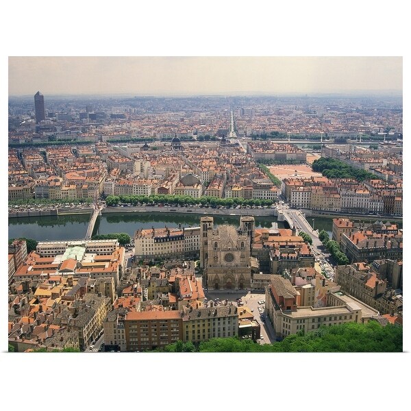 "Lyon cityscape, Lyon, France" Poster Print