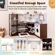 preview thumbnail 7 of 7, Toddler Kitchen Playset with Ice Maker Microwave Oven Sink and Washing Machine for Kids - 16.5" x 11.5" x 37"